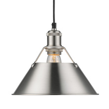 Golden 3306-M PW-PW - Yep by Golden Lighting Orwell 1-light 10in Pendant in Pewter